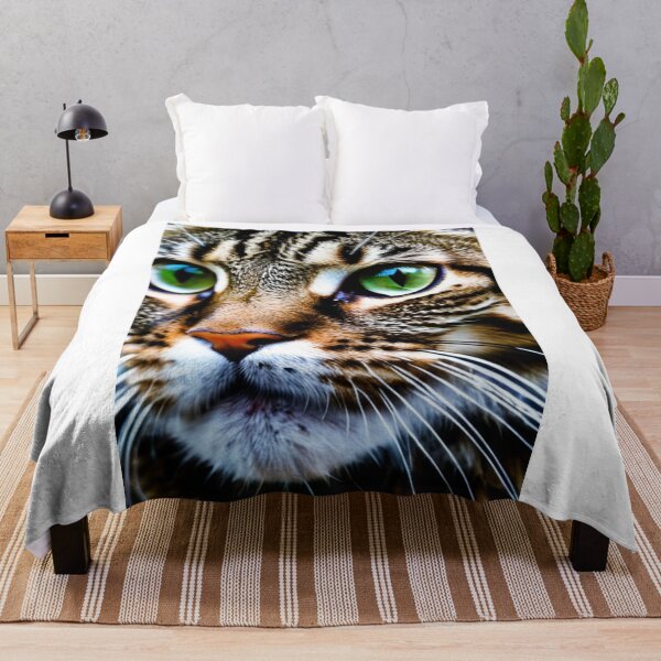 Item preview, Animals - Tabby Cat with a Hypnotic Gaze, Feline Portrait with Green Eyes designed and sold by DoodyPets.