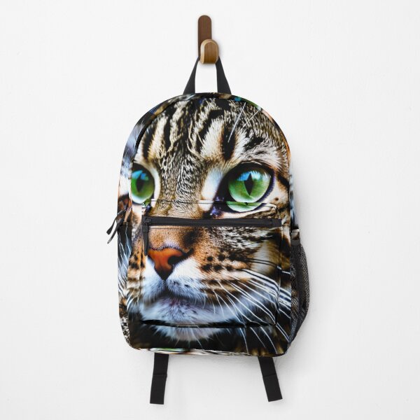 Item preview, Animals - Tabby Cat with a Hypnotic Gaze, Feline Portrait with Green Eyes designed and sold by DoodyPets.