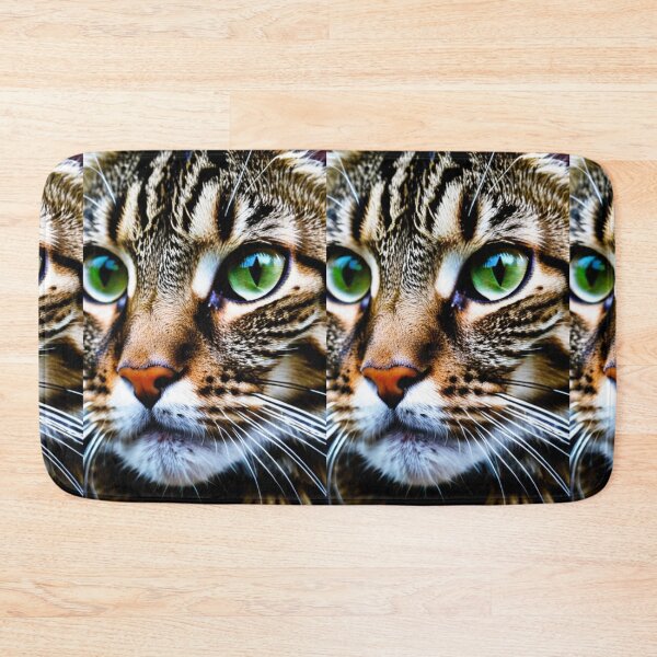 Item preview, Animals - Tabby Cat with a Hypnotic Gaze, Feline Portrait with Green Eyes designed and sold by DoodyPets.
