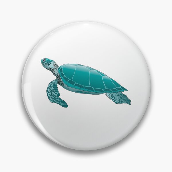 Item preview, Realistic Teal Sea Turtle Art designed and sold by DailyDoodlesBySumbul.