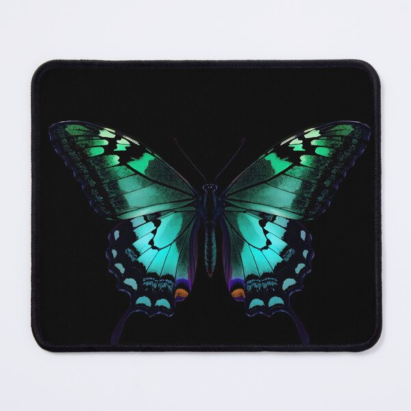 Item preview, Glowing Emerald Green Butterfly Graphic Art designed and sold by Luna-Flow.
