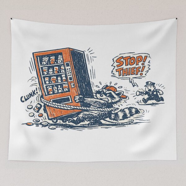 Item preview, Ambition exceeded skill-Vintage racoon vending machine designed and sold by Dreamy fantasy design.