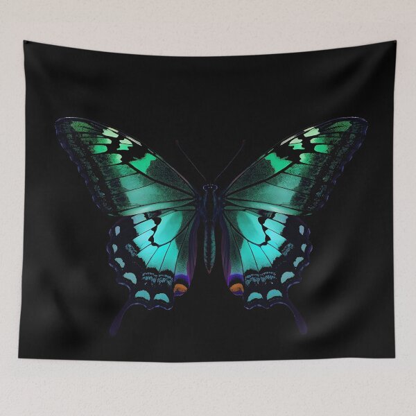 Item preview, Glowing Emerald Green Butterfly Graphic Art designed and sold by Luna-Flow.