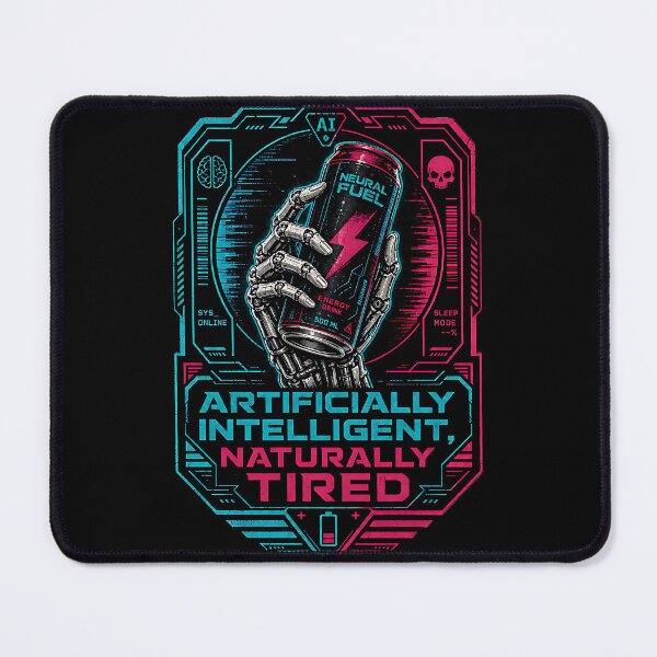 Item preview, Artificially Intelligent Naturally Tired Funny Tech Humor designed and sold by SpeakingPrint2.