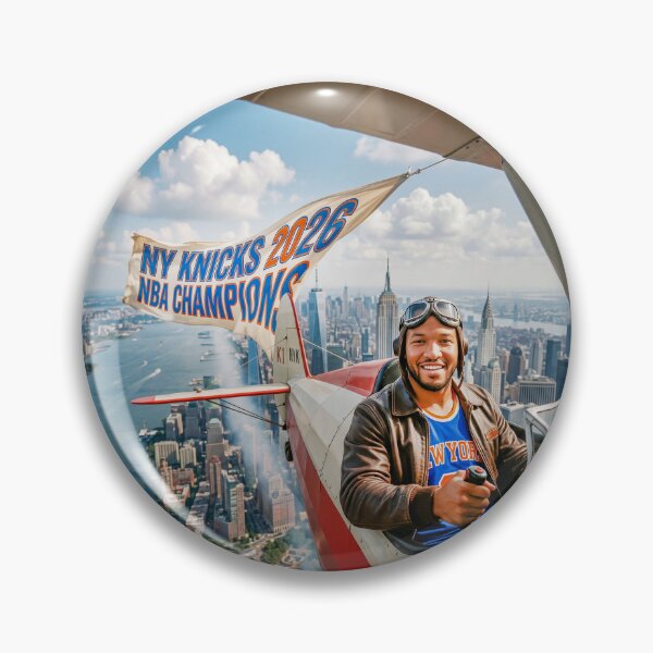 Item preview, Jalen Brunson Pilot Flying NY Knicks Championship Banner designed and sold by Home Decor Art.