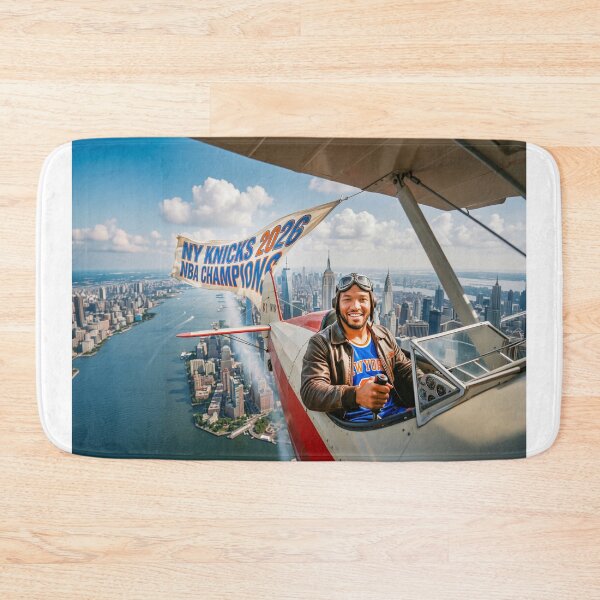 Item preview, Jalen Brunson Pilot Flying NY Knicks Championship Banner designed and sold by Home Decor Art.