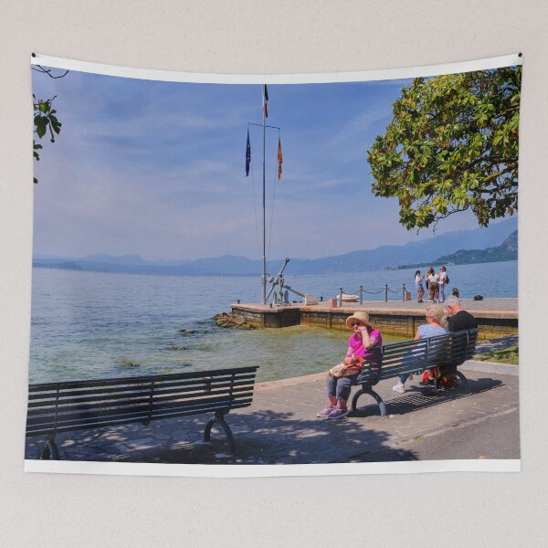 Item preview, Lakeside Promenade Bench at Bardolino on Lake Garda designed and sold by Violaman.