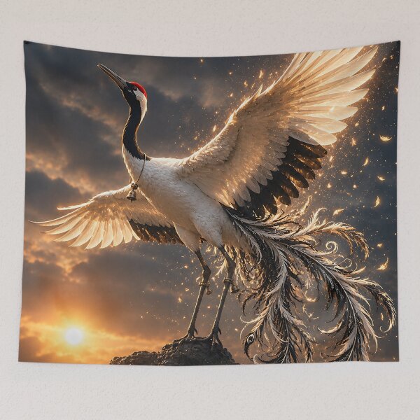 Item preview, Yeongmulhak Taking Flight in the Morning Sun – Korean Mythical Crane Art designed and sold by K-Tradition.