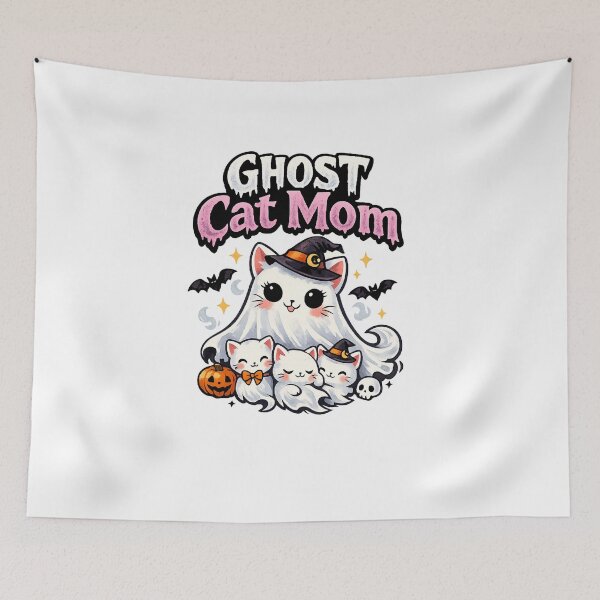 Item preview, Ghost Cat Mom Halloween designed and sold by Fine Art California.
