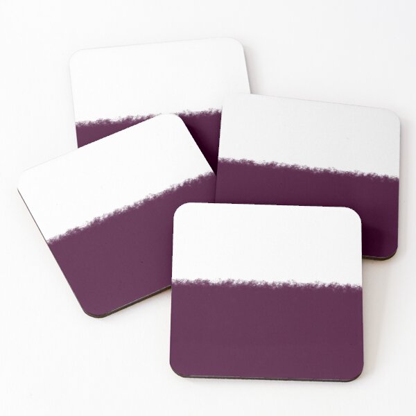 Item preview, Minimalist Plum and White Color Block Split designed and sold by pluielegere.