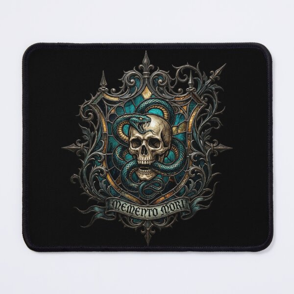 Item preview, Memento Mori Gothic Crest with Skull and Snake designed and sold by David Mateo ArtWorks.