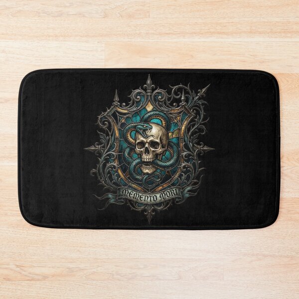 Item preview, Memento Mori Gothic Crest with Skull and Snake designed and sold by David Mateo ArtWorks.