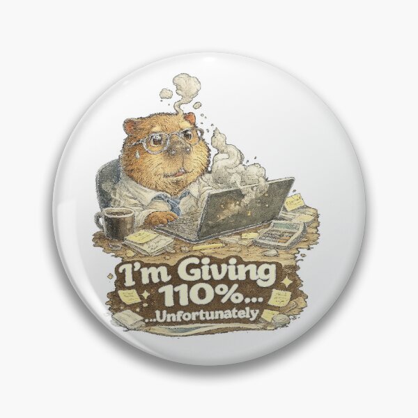 Item preview, I'm Giving 110% Unfortunately Funny Capybara Office Meme designed and sold by NarpLTD.