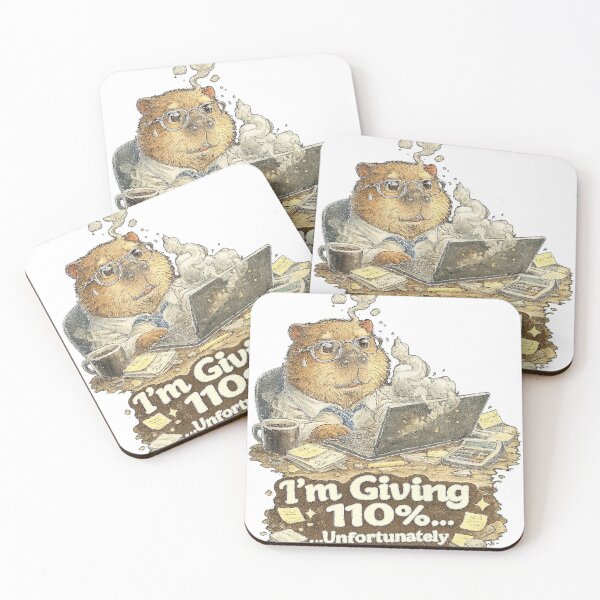 Item preview, I'm Giving 110% Unfortunately Funny Capybara Office Meme designed and sold by NarpLTD.