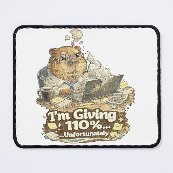 Item preview, I'm Giving 110% Unfortunately Funny Capybara Office Meme designed and sold by NarpLTD.