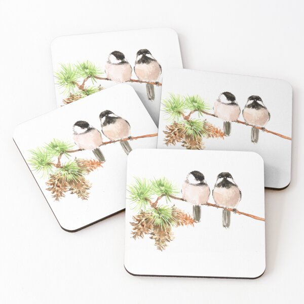 Item preview, Two Chickadees on the Pine designed and sold by surenart.