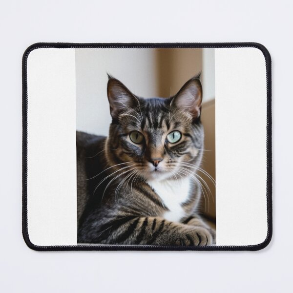 Item preview, Animals - Tabby Cat with Blue-Green Eyes, Expressive Feline Portrait designed and sold by DoodyPets.