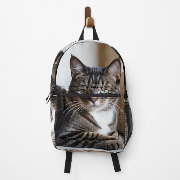 Item preview, Animals - Tabby Cat with Blue-Green Eyes, Expressive Feline Portrait designed and sold by DoodyPets.