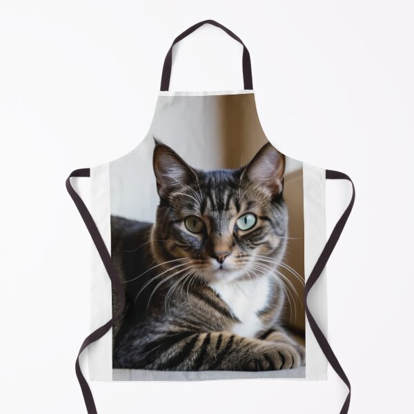 Item preview, Animals - Tabby Cat with Blue-Green Eyes, Expressive Feline Portrait designed and sold by DoodyPets.