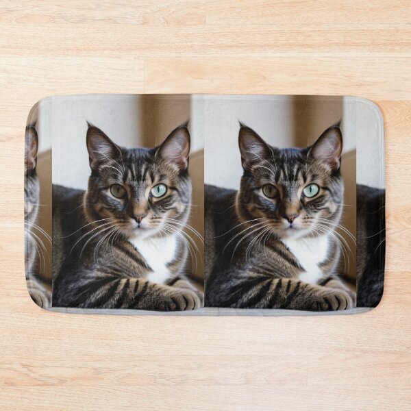 Item preview, Animals - Tabby Cat with Blue-Green Eyes, Expressive Feline Portrait designed and sold by DoodyPets.