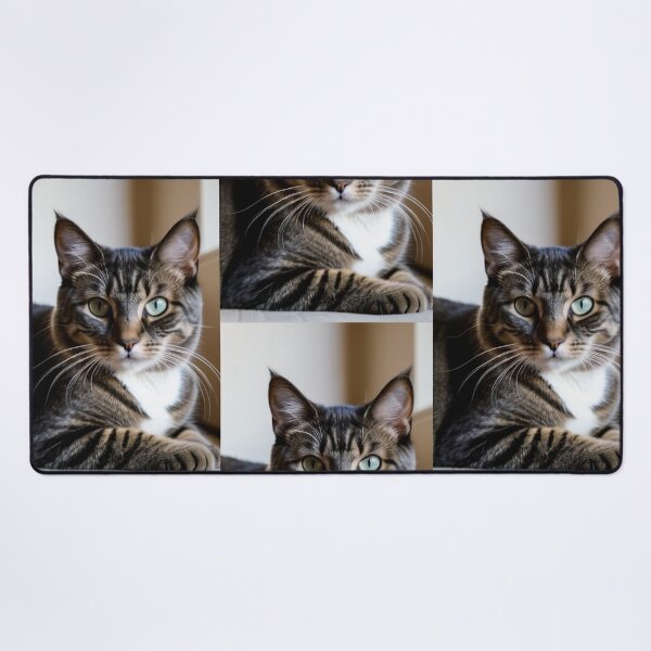 Item preview, Animals - Tabby Cat with Blue-Green Eyes, Expressive Feline Portrait designed and sold by DoodyPets.