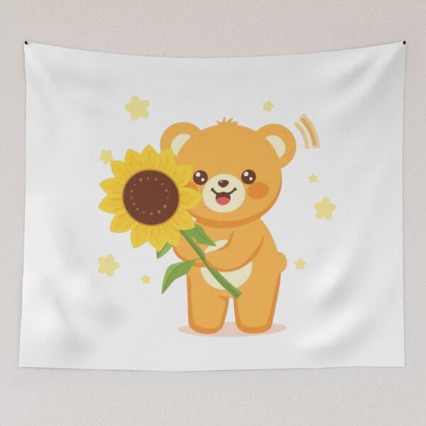 Item preview, Sunflower Bear Kawaii Sticker designed and sold by Stylestickers55.