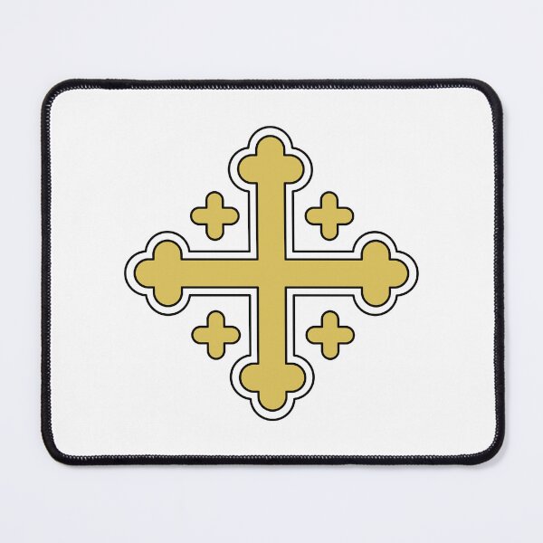 Item preview, Budded Jerusalem Style Cross Gold on White. Copyright: © Collugraphic designed and sold by Collugraphic.