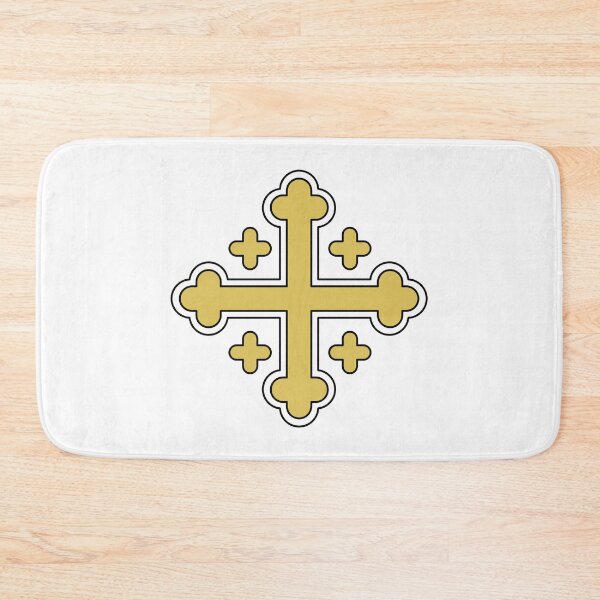 Item preview, Budded Jerusalem Style Cross Gold on White. Copyright: © Collugraphic    designed and sold by Collugraphic.