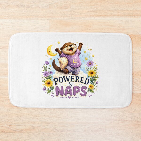 Item preview, Powered by Naps – Cute Otter Sleepy Energy Illustration designed and sold by Naturalite19.