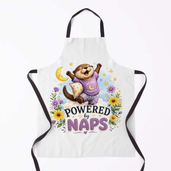 Item preview, Powered by Naps – Cute Otter Sleepy Energy Illustration designed and sold by Naturalite19.
