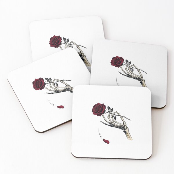 Item preview, Skeleton Hand Holding Red Rose designed and sold by vybrex.