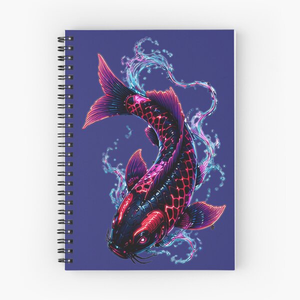 Item preview, Neon Koi – Cyberpunk Japanese Fish Art designed and sold by kummo-0319.