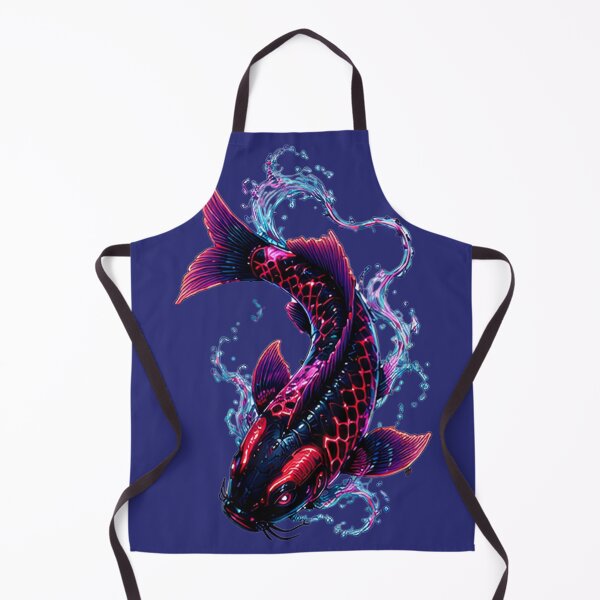 Item preview, Neon Koi – Cyberpunk Japanese Fish Art designed and sold by kummo-0319.