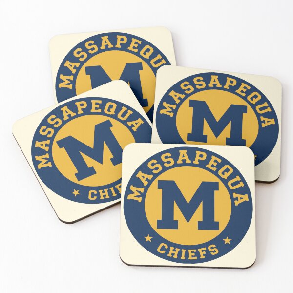 Artikelvorschau, Massapequa Chiefs Maskottchenabzeichen in Marineblau und Gold entworfen und verkauft von Imaginationbeyond.