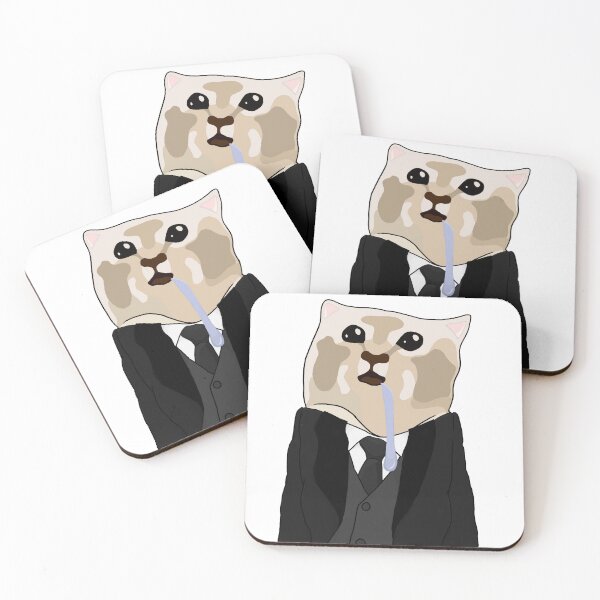 Item preview, Drooling cat in suit designed and sold by Yuri-Chan-Art.