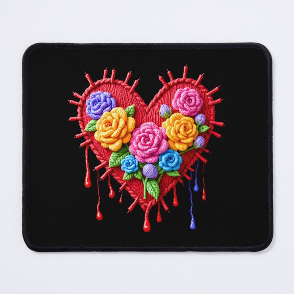 Item preview, Gothic Bleeding Heart in Barbed Wire with Roses | Dark Romance Art designed and sold by MaciejRudzinsky.