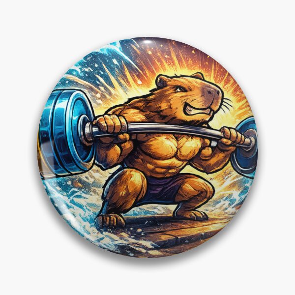 Item preview, Gym Capybara Strong Chill Workout Vibes designed and sold by NovaMoodCo.