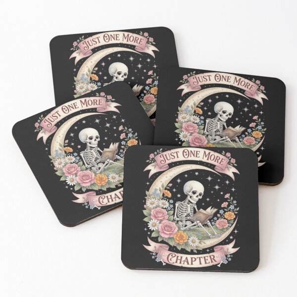 Item preview, Just One More Chapter Skeleton Read Book Floral Book Lover designed and sold by CF_VintageDesign.