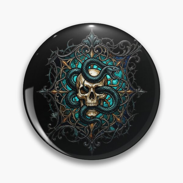 Item preview, Gothic Star Emblem with Skull and Serpent designed and sold by David Mateo ArtWorks.
