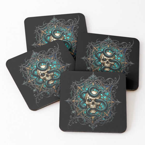 Item preview, Gothic Star Emblem with Skull and Serpent designed and sold by David Mateo ArtWorks.