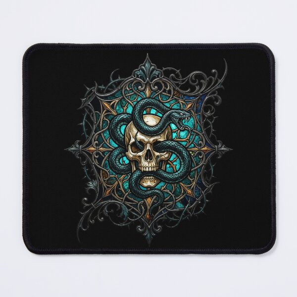 Item preview, Gothic Star Emblem with Skull and Serpent designed and sold by David Mateo ArtWorks.