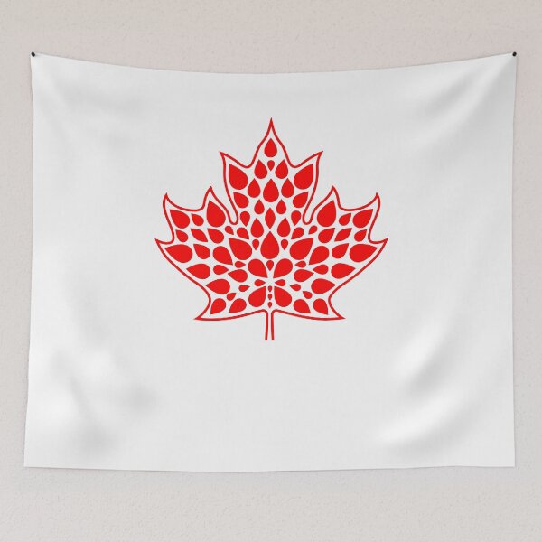 Item preview, RED MODERN MAPLE LEAF EMBLEM designed and sold by Great Canadian Collective.