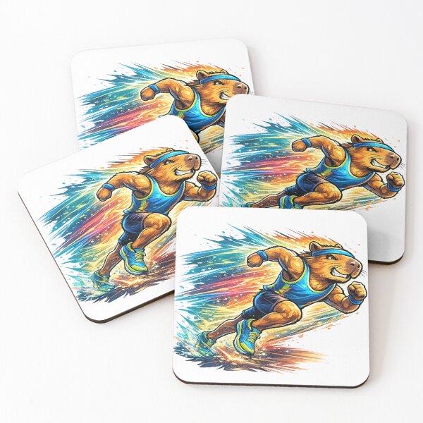 Item preview, Running Capybara Fast And Fearless Energy designed and sold by NovaMoodCo.