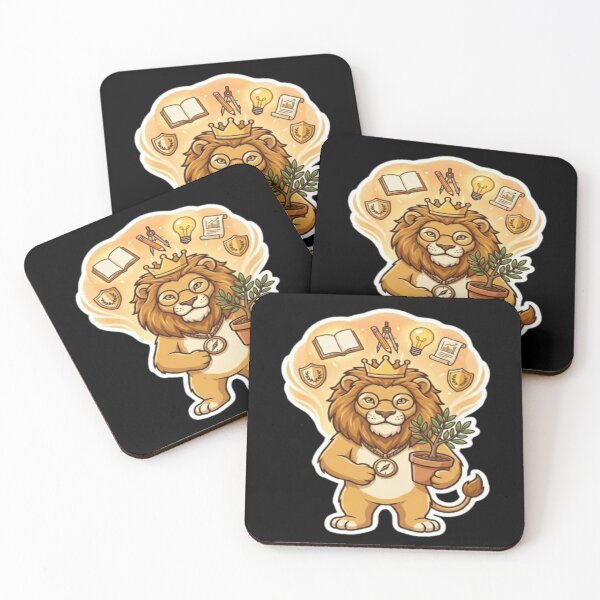 Item preview, King Lion with Plant and Crown Illustration designed and sold by DailySparks.