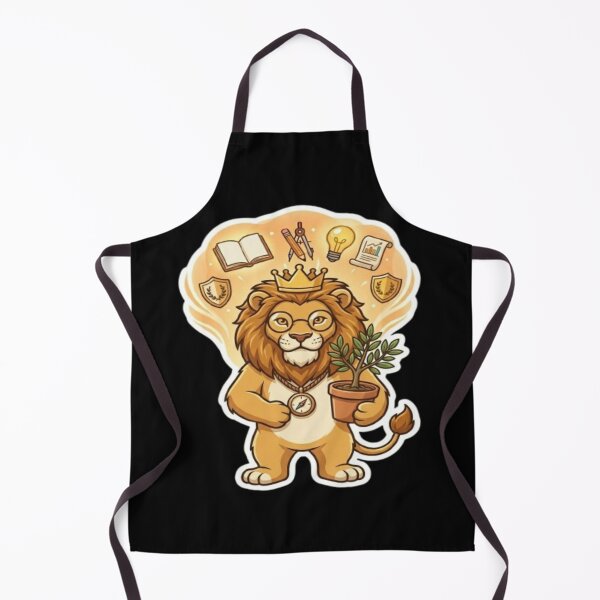 Item preview, King Lion with Plant and Crown Illustration designed and sold by DailySparks.