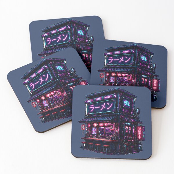 Item preview, Neon Ramen Stand – Cyberpunk Tokyo Night Food Stall designed and sold by kummo-0319.