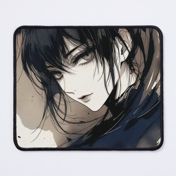 Item preview, Ink Portrait, Anime Girl in Black and White designed and sold by Amber Sky Creations.