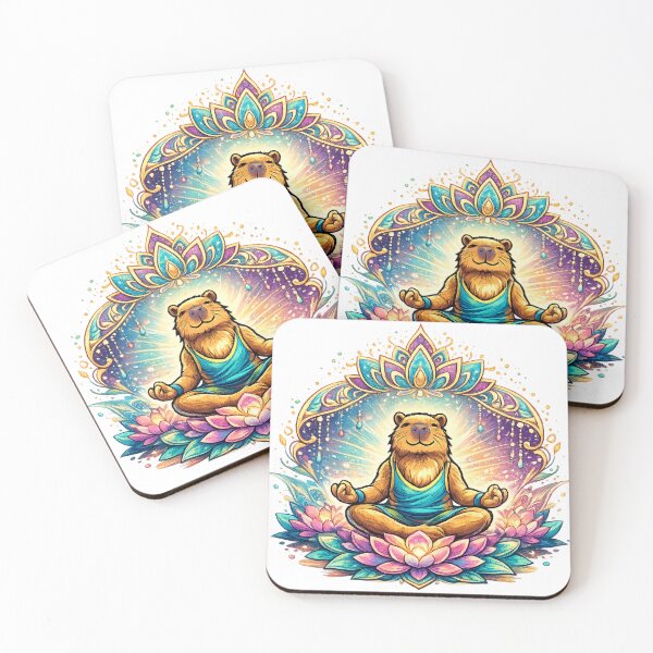 Item preview, Yoga Capybara Peace Balance And Good Vibes designed and sold by NovaMoodCo.
