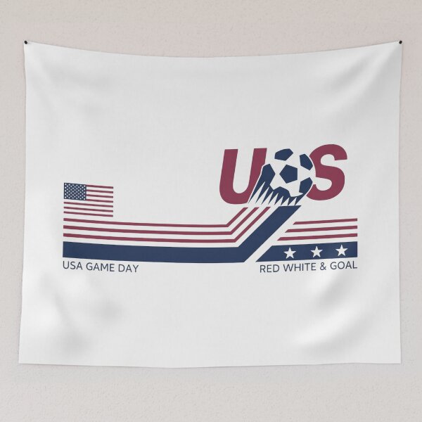 Item preview, USA Game Day, Red White and Goal, Patriotic Soccer Fan, Vintage America Sports designed and sold by toongstudio.