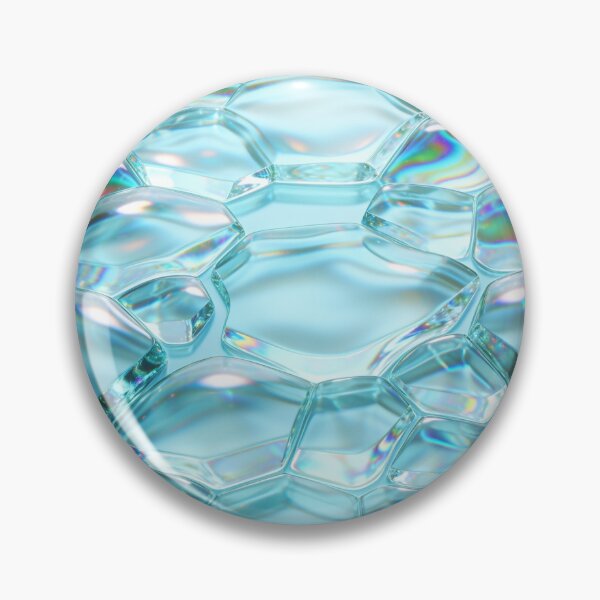 Item preview, Iridescent Aqua Glass Cells Abstract 3D Texture designed and sold by TatyanaArt.